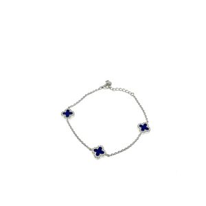 4 Leaf Clover Bracelet-Dark Blue