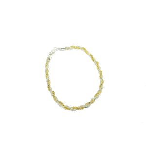 Twisted Rope Two-Tone Bracelet