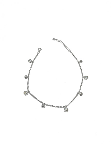 Cubic Zirconia & Bell Anklet