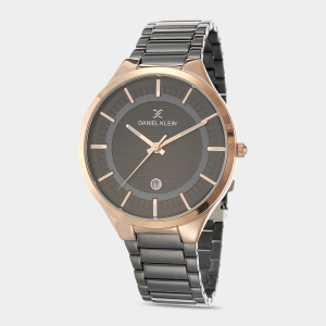 Daniel Klein Men's Rose & Black Plated Stainless Steel Bracelet Watch