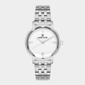 Daniel Klein Women's Silver Plated Stainless Steel Bracelet Watch